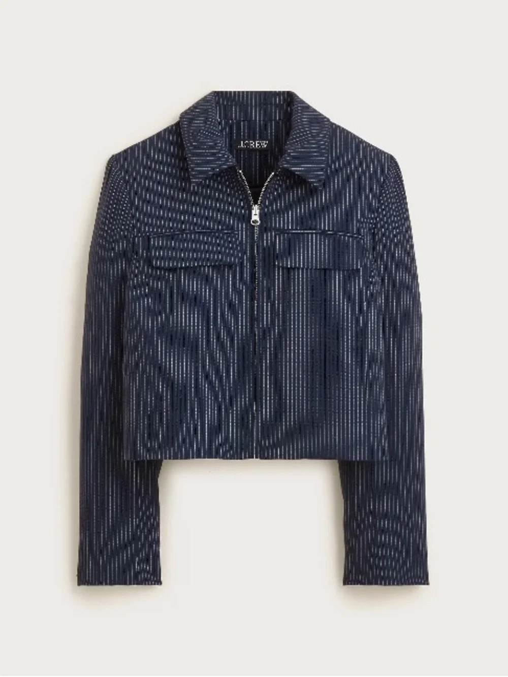 J.Crew Structured jacket in Italian studio wool blend pinstriped CS652